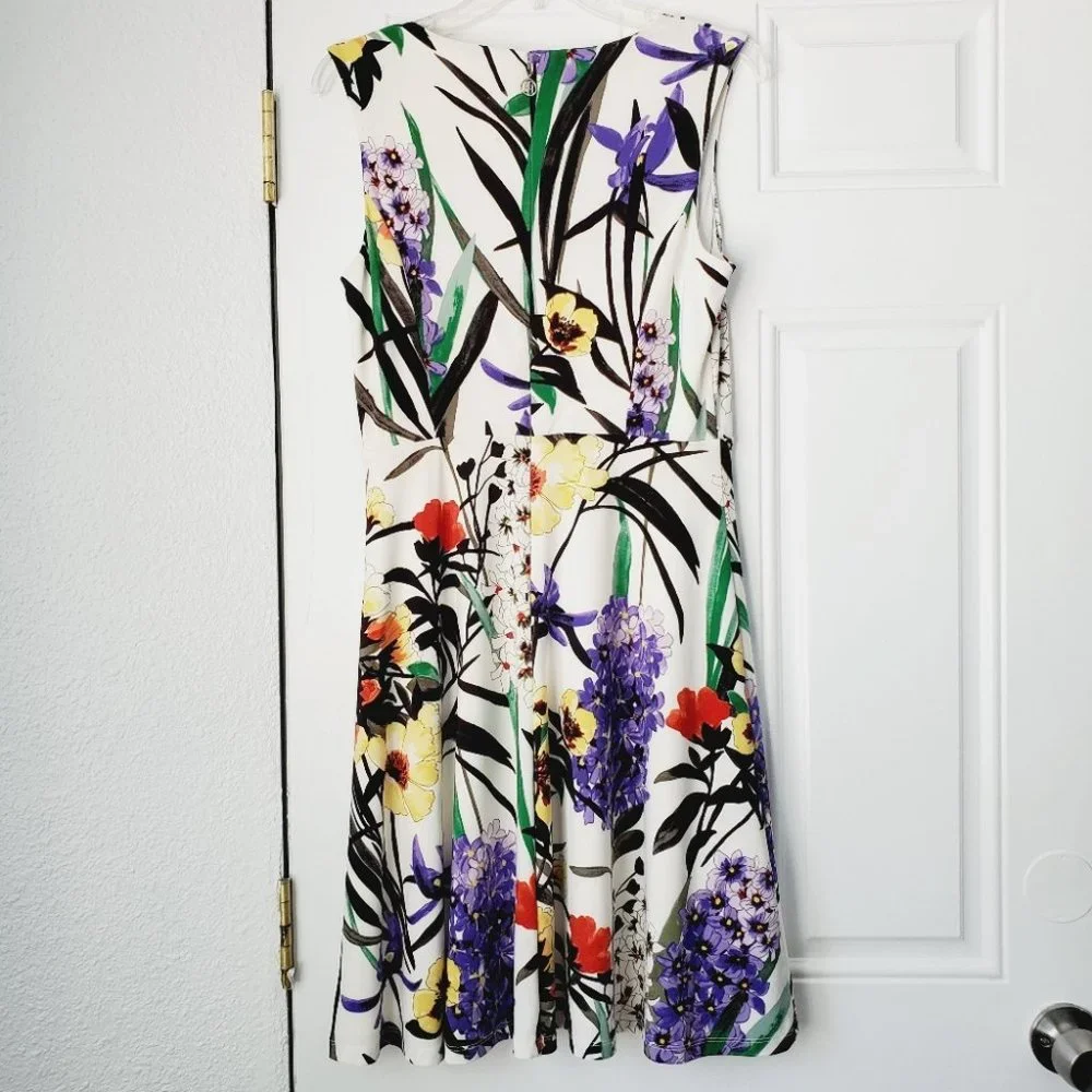 BEAUTIFUL FLORAL SLEEVELESS TOMMY HILFIGER DRESS SIZE 6 - Picture 8 of 16